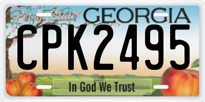 GA license plate CPK2495