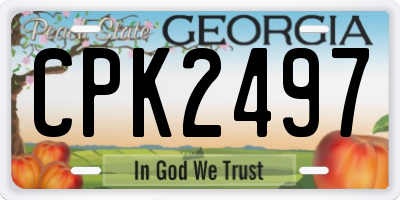 GA license plate CPK2497