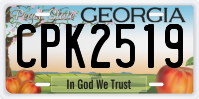 GA license plate CPK2519