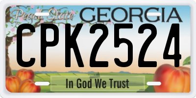 GA license plate CPK2524
