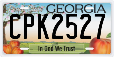 GA license plate CPK2527