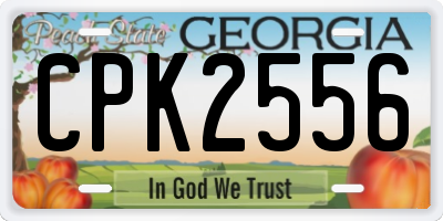 GA license plate CPK2556