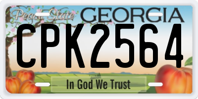 GA license plate CPK2564