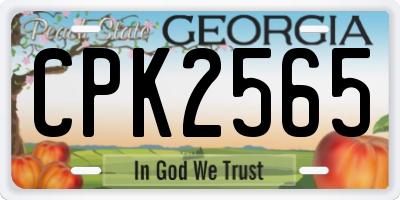 GA license plate CPK2565