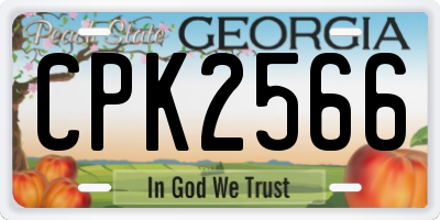 GA license plate CPK2566
