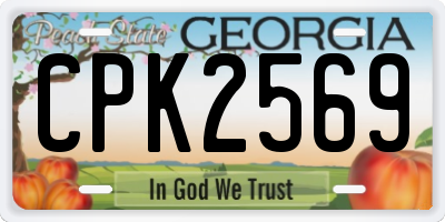 GA license plate CPK2569