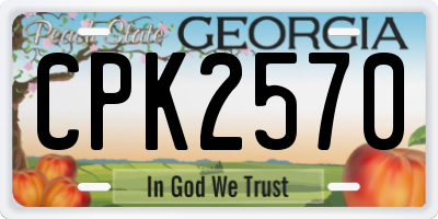 GA license plate CPK2570