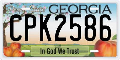 GA license plate CPK2586