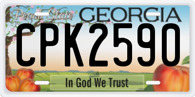 GA license plate CPK2590