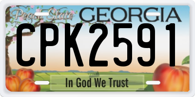 GA license plate CPK2591