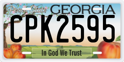 GA license plate CPK2595
