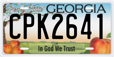 GA license plate CPK2641