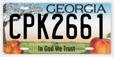 GA license plate CPK2661