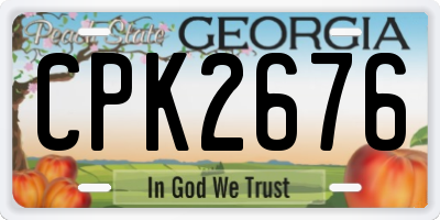 GA license plate CPK2676