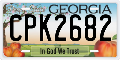 GA license plate CPK2682