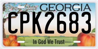 GA license plate CPK2683