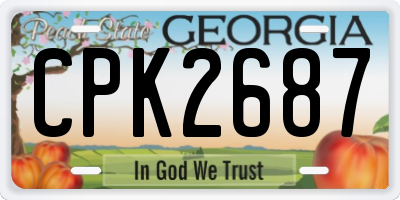 GA license plate CPK2687