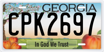 GA license plate CPK2697