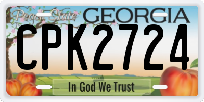 GA license plate CPK2724