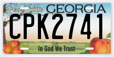 GA license plate CPK2741
