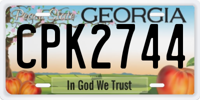 GA license plate CPK2744