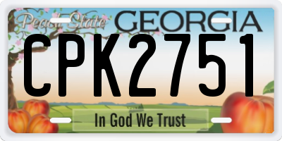 GA license plate CPK2751