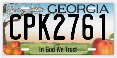 GA license plate CPK2761