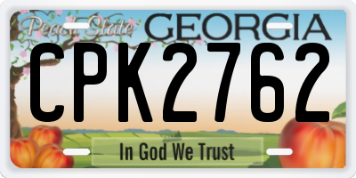 GA license plate CPK2762