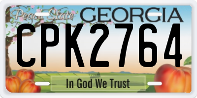 GA license plate CPK2764