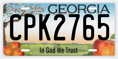 GA license plate CPK2765