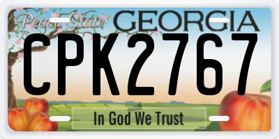 GA license plate CPK2767