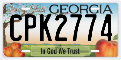 GA license plate CPK2774