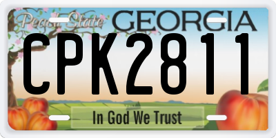 GA license plate CPK2811