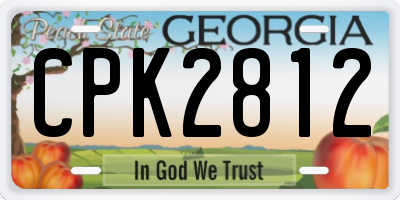 GA license plate CPK2812