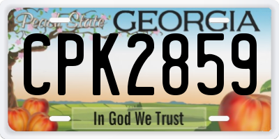 GA license plate CPK2859