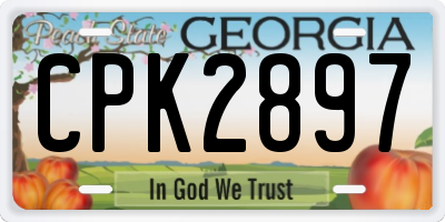 GA license plate CPK2897