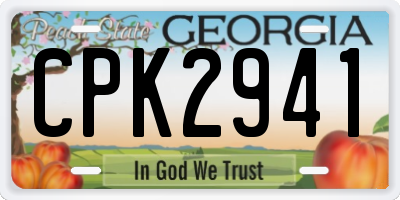 GA license plate CPK2941