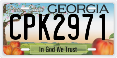 GA license plate CPK2971