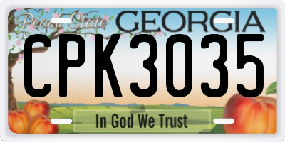 GA license plate CPK3035