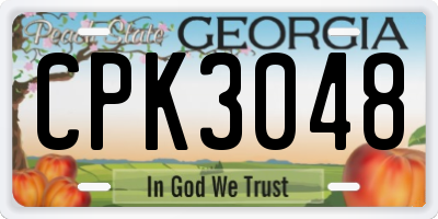 GA license plate CPK3048