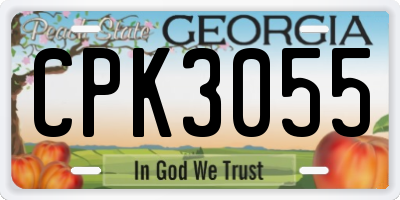 GA license plate CPK3055