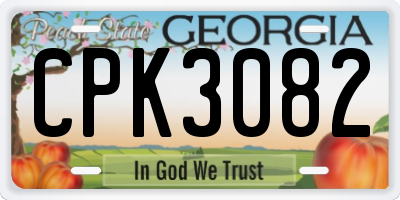 GA license plate CPK3082
