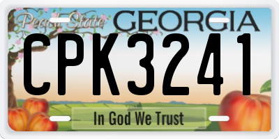 GA license plate CPK3241