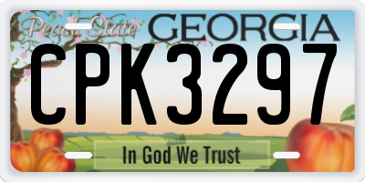 GA license plate CPK3297