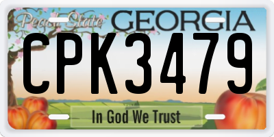 GA license plate CPK3479