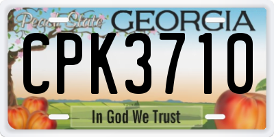GA license plate CPK3710