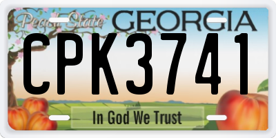 GA license plate CPK3741