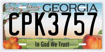 GA license plate CPK3757