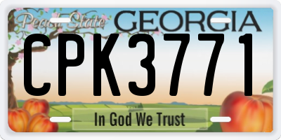 GA license plate CPK3771