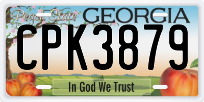 GA license plate CPK3879